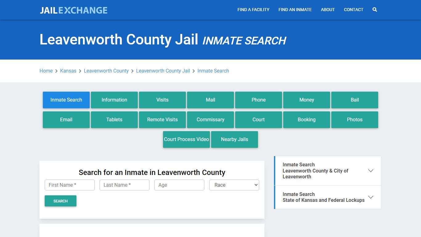 Leavenworth County Jail, KS Inmate Search: Roster & Mugshots