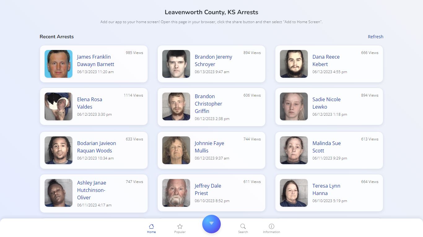 Leavenworth County, KS Arrests - Public Jail Records